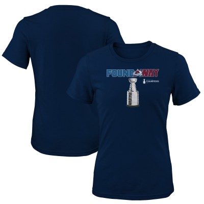 Футболка Colorado Avalanche Girls Youth 2022 Stanley Cup Champions - Navy