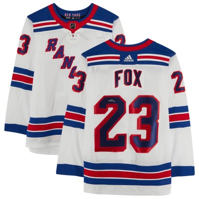 Autographed New York Rangers Adam Fox Fanatics Authentic White adidas Authentic Jersey