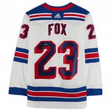Игровая джерси Autographed New York Rangers Adam Fox Fanatics Authentic White adidas Authentic