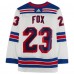 Игровая джерси Autographed New York Rangers Adam Fox Fanatics Authentic White adidas Authentic