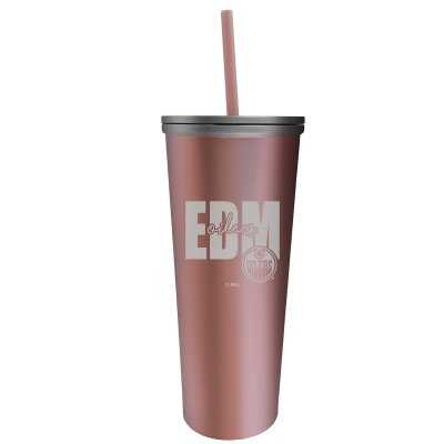 Edmonton Oilers 18oz. Skinny Rose Gold Tumbler