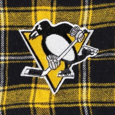 Pittsburgh Penguins Concepts Sport Ledger Flannel Boxers - Black/Gold
