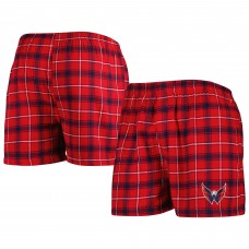 Washington Capitals Concepts Sport Ledger Flannel Boxers - Red/Navy