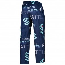 Пижамные брюки Seattle Kraken Concepts Sport Windfall Allover Microfleece - Deep Sea Blue