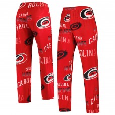 Carolina Hurricanes Concepts Sport Windfall Allover Microfleece Pajama Pants - Red