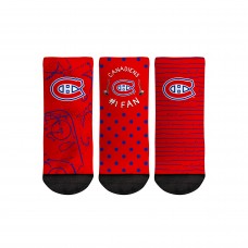 Три пары носков Montreal Canadiens Rock Em Toddler #1 Fan