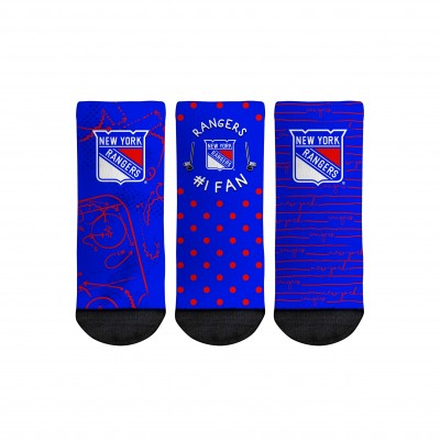 Три пары носков New York Rangers Rock Em Socks Toddler #1 Fan