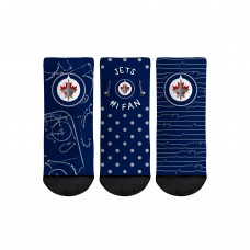 Три пары носков Winnipeg Jets Rock Em Toddler #1 Fan