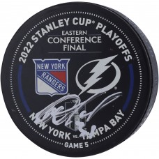 Шайба с автографом Igor Shesterkin New York Rangers Fanatics Authentic Practice-Used Warmup vs. Tampa Bay Lightning on June 9, 2022