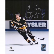 Autographed Pittsburgh Penguins Jaromir Jagr Fanatics Authentic 8 x 10 Black Jersey Skating Photograph