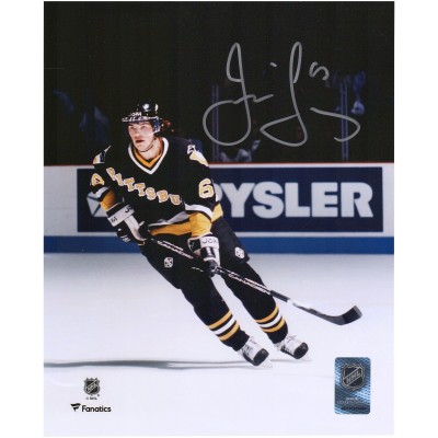 Autographed Pittsburgh Penguins Jaromir Jagr Fanatics Authentic 8 x 10 Black Jersey Skating Photograph