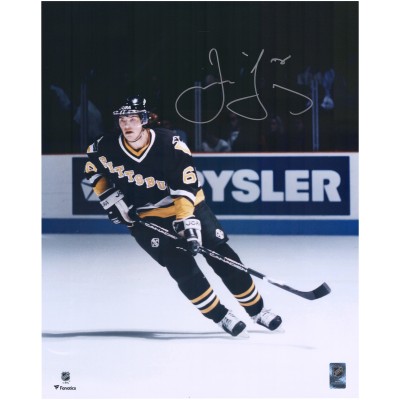 Autographed Pittsburgh Penguins Jaromir Jagr Fanatics Authentic 16 x 20 Black Jersey Skating Photograph