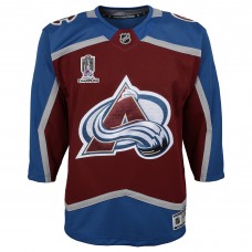 Colorado Avalanche Youth Home 2022 Stanley Cup Champions Premier Jersey - Burgundy
