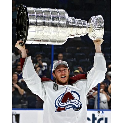 Unsigned Colorado Avalanche Josh Manson Fanatics Authentic 2022 Stanley Cup Champions Raising Cup Photograph