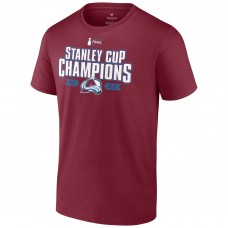 Футболка Colorado Avalanche 2022 Stanley Cup Champions Big &; Tall Roster - Burgundy