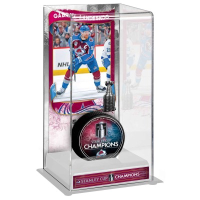 Кейс для шайбы Colorado Avalanche Gabriel Landeskog Fanatics Authentic 2022 Stanley Cup Champions Logo Deluxe Tall