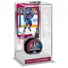 Кейс для шайбы Colorado Avalanche Cale Makar Fanatics Authentic 2022 Stanley Cup Champions Logo Deluxe Tall