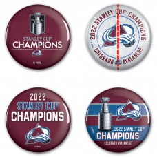 Colorado Avalanche WinCraft 2022 Stanley Cup Champions 4-Pack Button Set