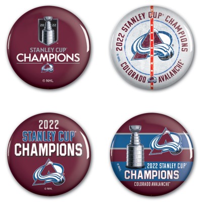Colorado Avalanche WinCraft 2022 Stanley Cup Champions 4-Pack Button Set