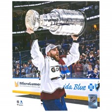 Autographed Colorado Avalanche Devon Toews Fanatics Authentic 2022 Stanley Cup Champions 8 x 10 Raising Cup Photograph