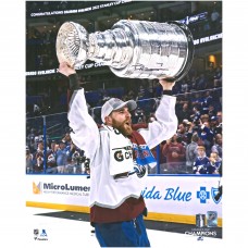 Autographed Colorado Avalanche Devon Toews Fanatics Authentic 2022 Stanley Cup Champions 16 x 20 Raising Cup Photograph