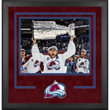 Autographed Colorado Avalanche Nathan MacKinnon Fanatics Authentic Deluxe Framed 2022 Stanley Cup Champions 16 x 20 Raising Cup Photograph Autographed Colorado Avalanche Nathan MacKinnon Fanatics Authentic Deluxe Framed 2022 Stanley Cup Champions 16 x 20 Raising Cup Photograph