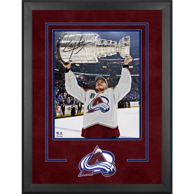 Autographed Colorado Avalanche Cale Makar Fanatics Authentic Deluxe Framed 2022 Stanley Cup Champions 16 x 20 Raising Cup Photograph