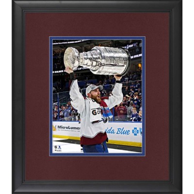 Autographed Colorado Avalanche Devon Toews Fanatics Authentic Framed 2022 Stanley Cup Champions 8 x 10 Raising Cup Photograph