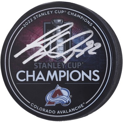 Gabriel Landeskog Colorado Avalanche Fanatics Authentic Autographed 2022 Stanley Cup Champions Hockey Puck