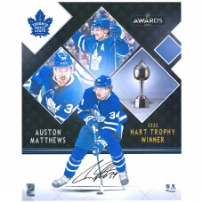 Autographed Toronto Maple Leafs Auston Matthews Fanatics Authentic 16 x 20 2022 Hart Trophy Winner Stylized Photograph