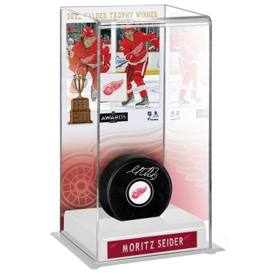 Кейс для шайбы Moritz Seider Detroit Red Wings Fanatics Authentic Autographed 2022 Calder Trophy Winner Deluxe