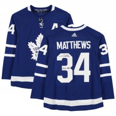 Игровая джерси Autographed Toronto Maple Leafs Auston Matthews Fanatics Authentic Blue adidas 2022 Hart Trophy Winner Authentic with 2022 Hart Inscription