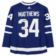 Игровая джерси Autographed Toronto Maple Leafs Auston Matthews Fanatics Authentic Blue adidas 2022 Hart Trophy Winner Authentic with 2022 Hart Inscription