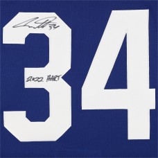 Игровая джерси Autographed Toronto Maple Leafs Auston Matthews Fanatics Authentic Blue adidas 2022 Hart Trophy Winner Authentic with 2022 Hart Inscription