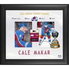 Colorado Avalanche Cale Makar Fanatics Authentic Framed 15 x 17 2022 Norris Trophy Winner with a Piece of Game-Used Puck - Limited Edition of 508