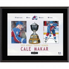 Colorado Avalanche Cale Makar Fanatics Authentic 10.5 x 13 2022 Norris Trophy Winner Sublimated Plaque