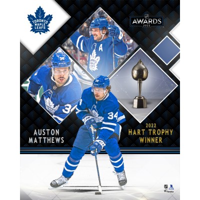 Unsigned Toronto Maple Leafs Auston Matthews Fanatics Authentic 2022 Hart Trophy Winner Photograph