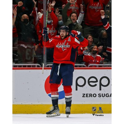 Unsigned Washington Capitals Tom Wilson Fanatics Authentic Celebrates Game-Winning Goal in Overtime Photograph