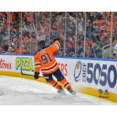 Unsigned Edmonton Oilers Evander Kane Fanatics Authentic Celebrates a Goal Photograph