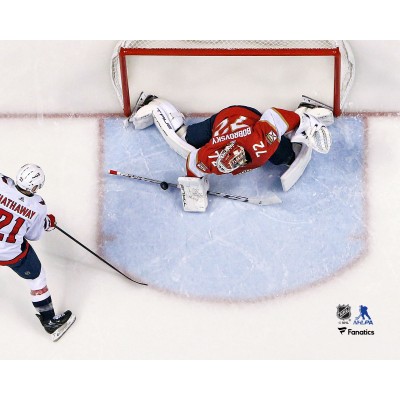 Unsigned Florida Panthers Sergei Bobrovsky Fanatics Authentic Stops a Shot in Game Two of the First Round of the 2022 NHL Stanley Cup Playoffs Photograph