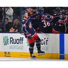Unsigned Columbus Blue Jackets Cole Sillinger Fanatics Authentic High-Fives Teammates After Scoring First Career NHL Goal Photograph