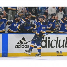 Unsigned St. Louis Blues Jordan Kyrou Fanatics Authentic Congratulated By Teammates After Scoring Goal in Game Four of the First Round of 2022 Stanley Cup Playoffs Photograph