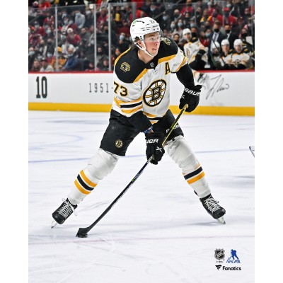 Unsigned Boston Bruins Charlie McAvoy Fanatics Authentic Looks to Shoot the Puck Photograph