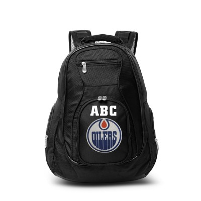 Edmonton Oilers MOJO Personalized Premium Laptop Backpack - Black