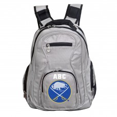 Buffalo Sabres MOJO Personalized Premium Laptop Backpack - Gray
