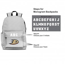 Anaheim Ducks MOJO Personalized Campus Laptop Backpack - Gray