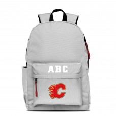 Calgary Flames MOJO Personalized Campus Laptop Backpack - Gray