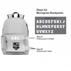 Los Angeles Kings MOJO Personalized Campus Laptop Backpack - Gray