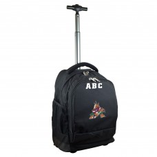 Arizona Coyotes MOJO 19 Personalized Premium Wheeled Backpack - Black