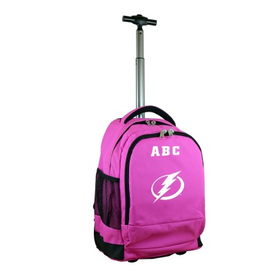 Tampa Bay Lightning MOJO 19 Personalized Premium Wheeled Backpack - Pink